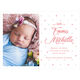 Pink Stars Photo Birth Announcements Image 2 of 3
